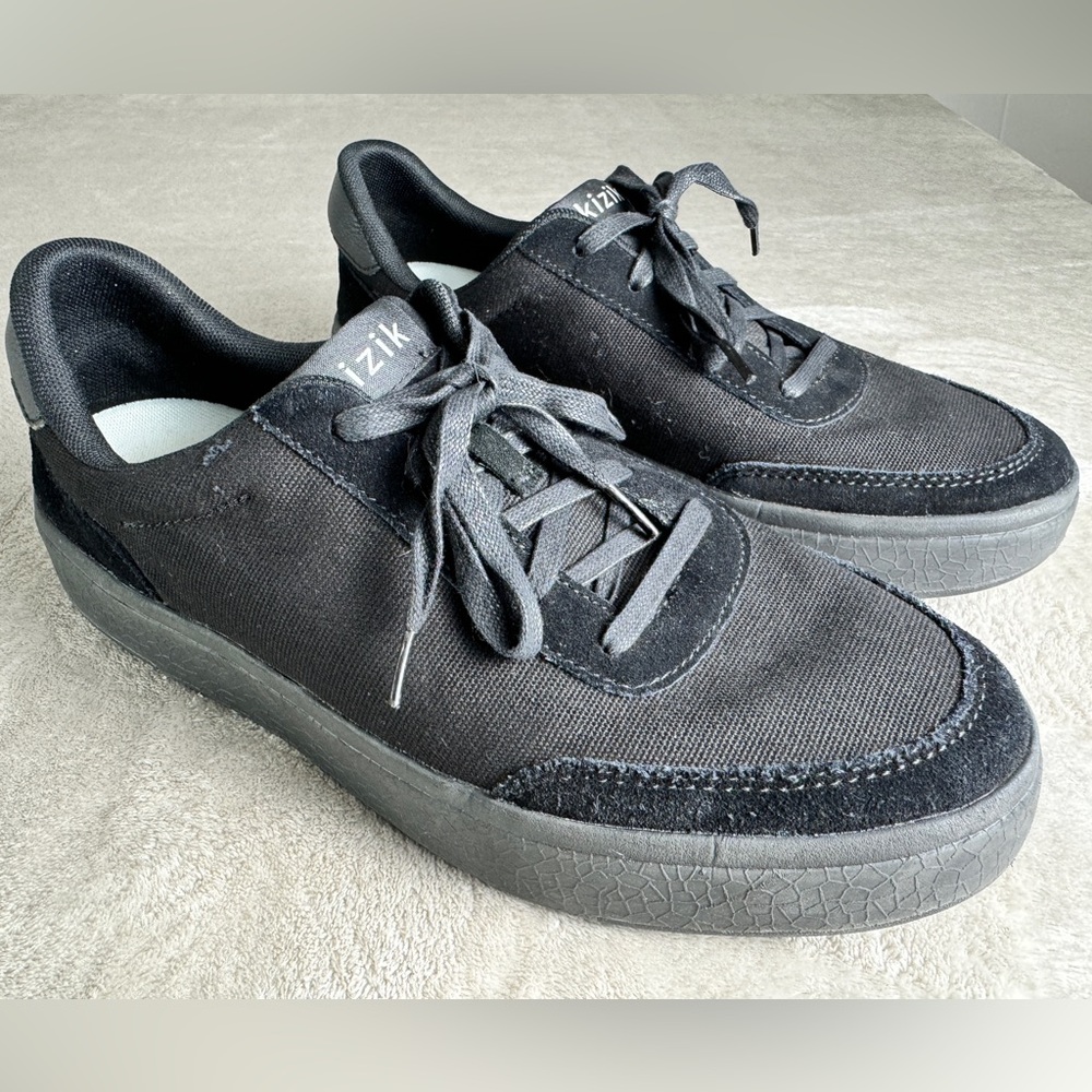 Kizik Prague Shoes Sneakers Unisex M 9 / W‎ 10.5 Black Slip On Casual
